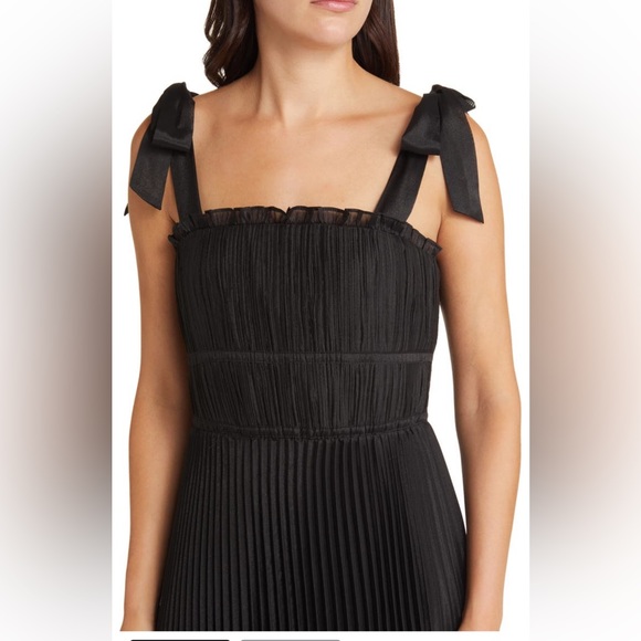 Adelyn Rae Bianca Pleated Organza Midi Dress - Picture 2 of 4